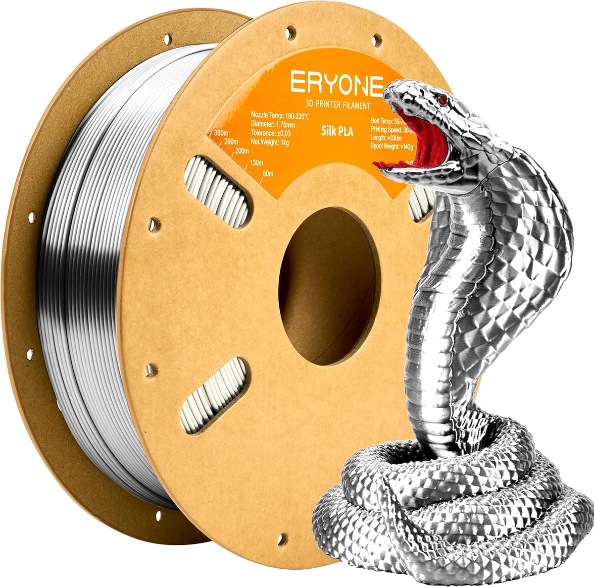 ERYONE Filamento PLA de seda para impresora 3D de 0.069 pulgadas +\...