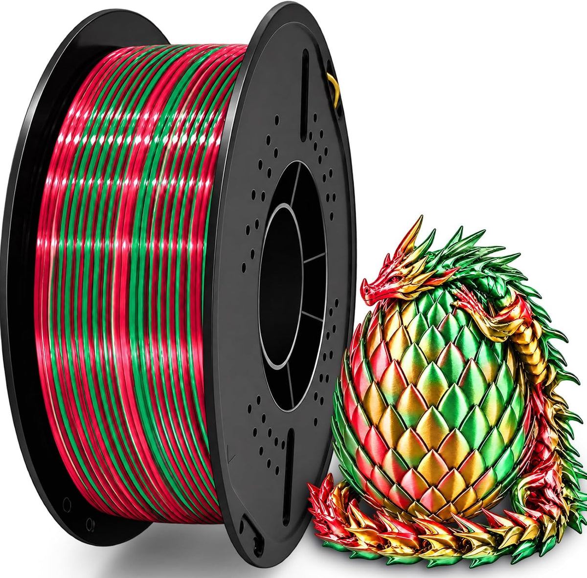 UGUESS Silk PLA+ - Filamento para impresora 3D, tricolor, 0.07 in |...
