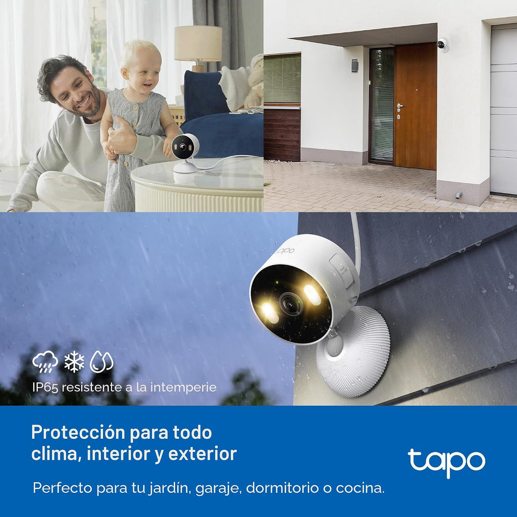 Tapo - Cámara de seguridad de 1080p para interiores\/exteriores - D...