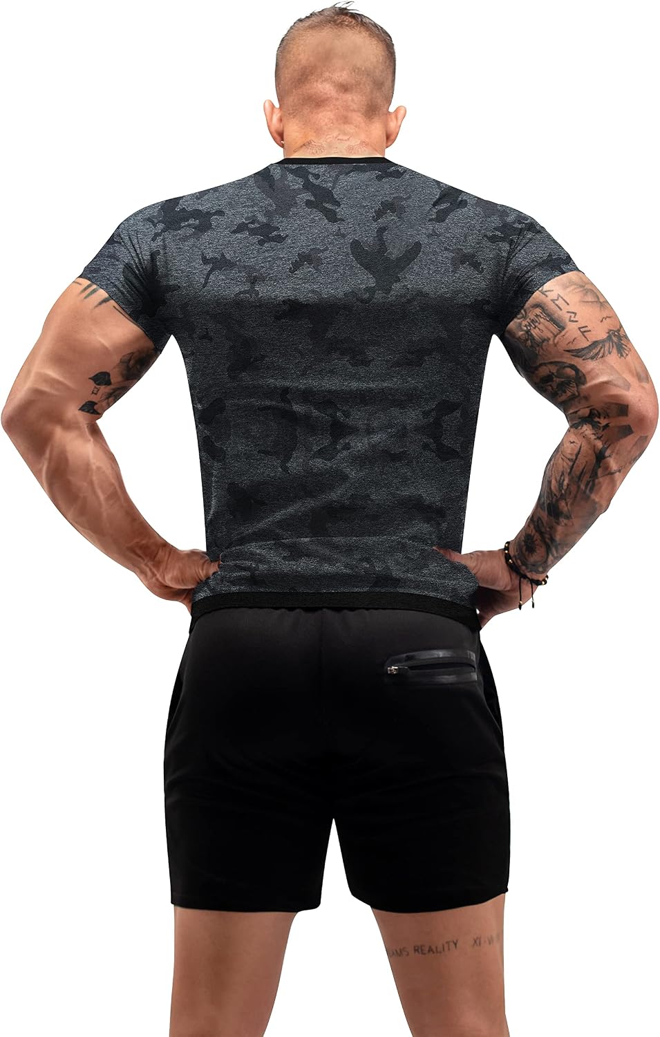 FUXERT - Camisa de sauna para hombre, traje de sudor para gimnasio,...