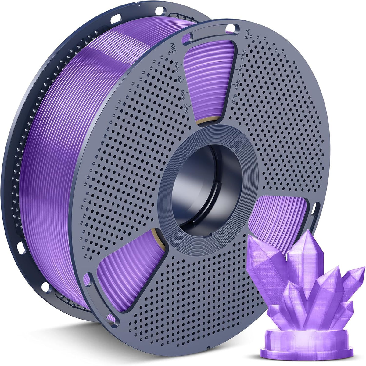 SUNLU Filamento PLA para impresora 3D, gelatina de uva transparente...