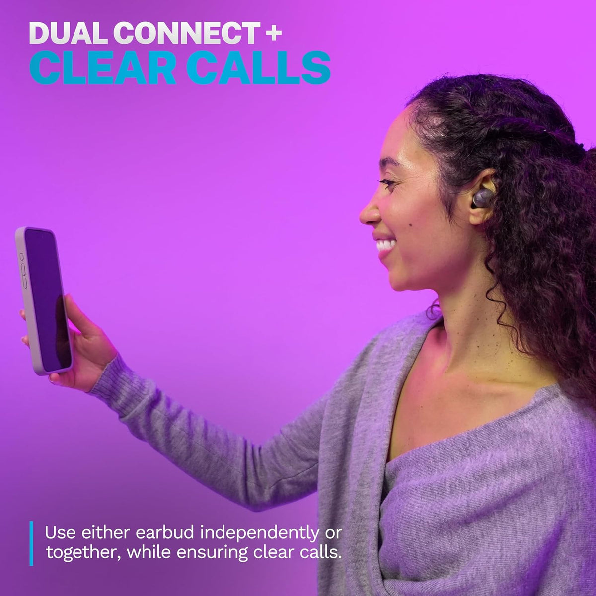 JLab Go Air Pop+ - Auriculares de conexión dual, sonido EQ3, transp...