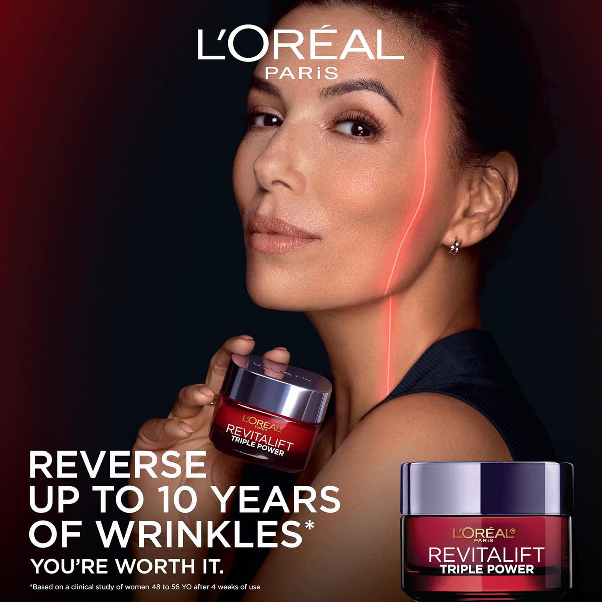 L'Oreal Paris Revitalift Triple Power Crema facial, 2.55 oz | Hidra...