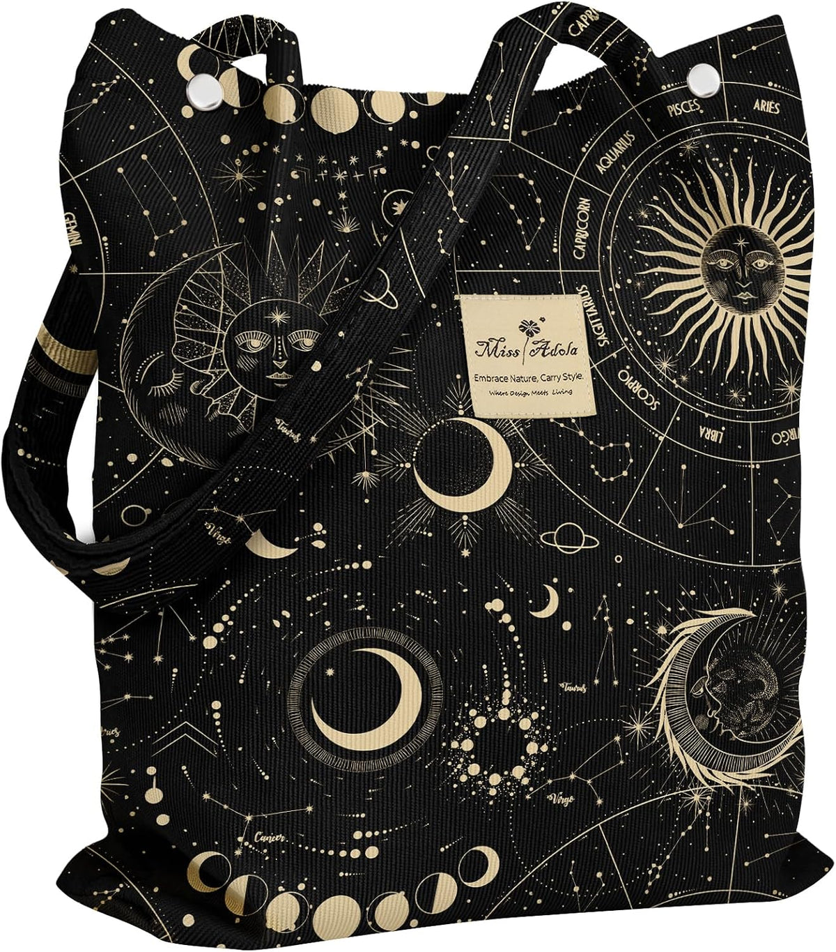 Miss Adola Bolso tote de pana para mujer con diseño estético | Hebi...