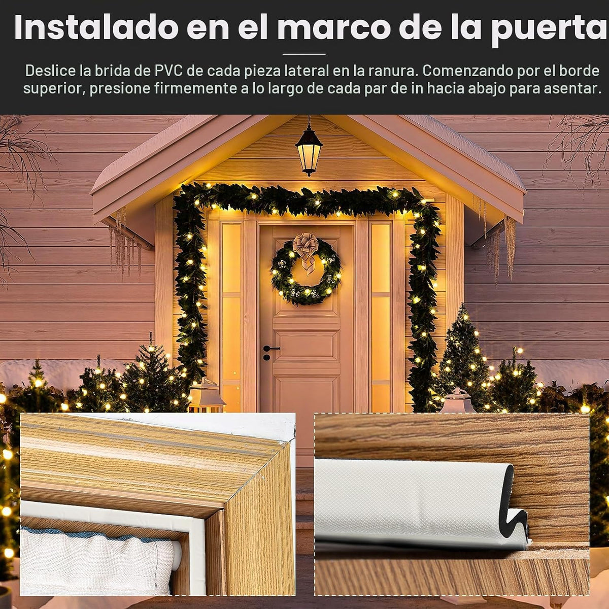 BBTO Burlete para puertas y ventanas para exteriores con forma de V...