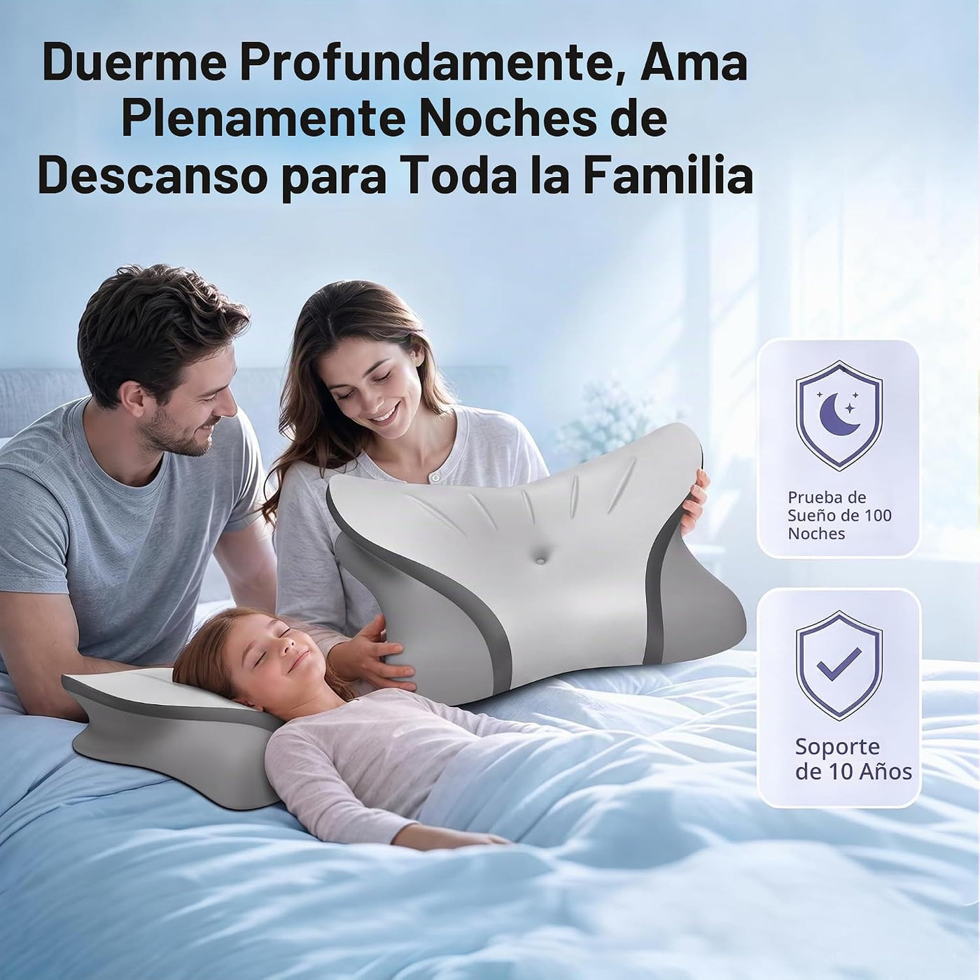 Almohada cervical para aliviar el dolor, contorno ergonómico, enfri...