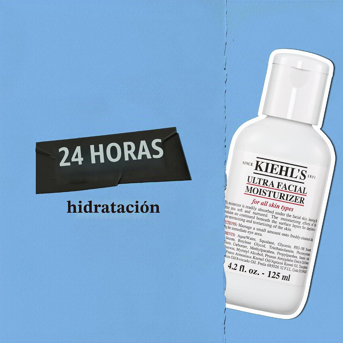 Kiehl's Crema Facial Ultra, con 4.5% de escualano para fortalec...