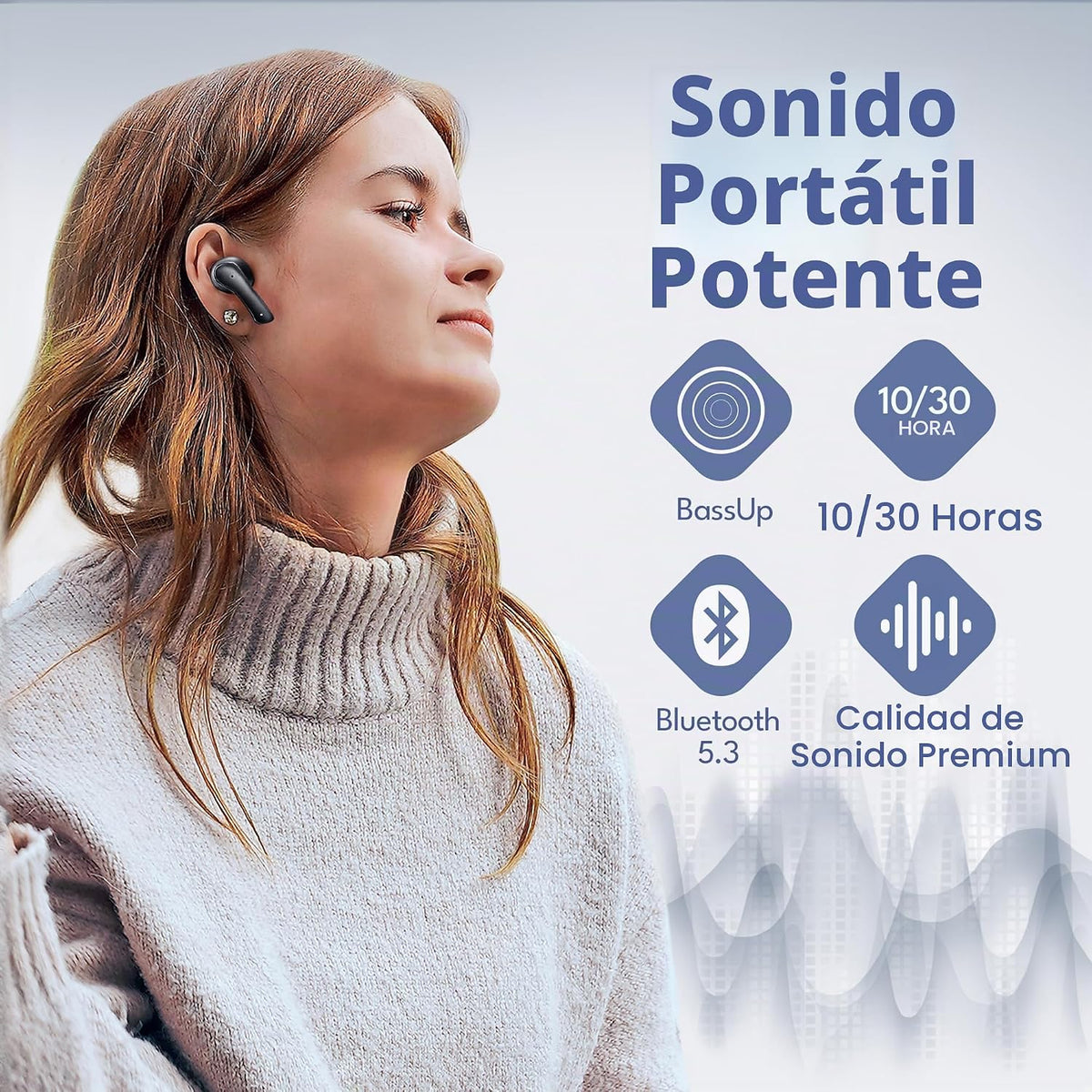 Auriculares verdaderamente inalámbricos Groovz con estuche de carga...