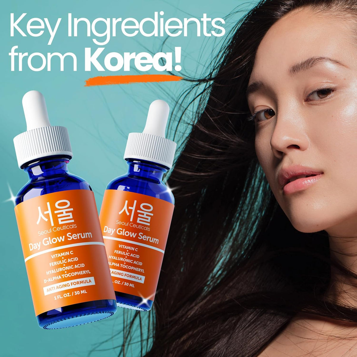 Korean Skin Care K Beauty - Sérum de ácido hialurónico 20% vitamina...