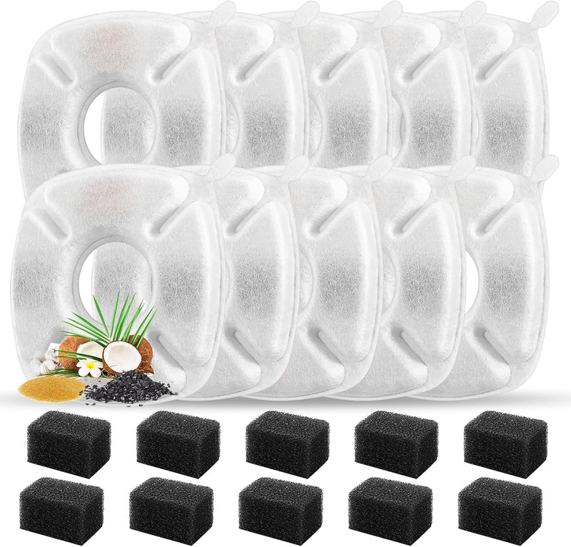 20 filtros de repuesto para fuente de agua para gatos, paquete de 1...