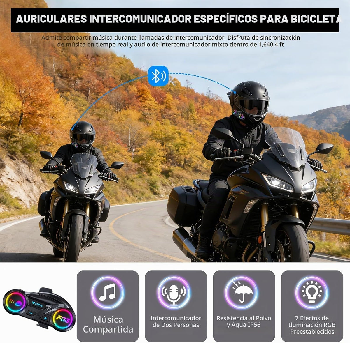 Pvxruioz Casco modular de motocicleta con Bluetooth, DOT | Casco de...