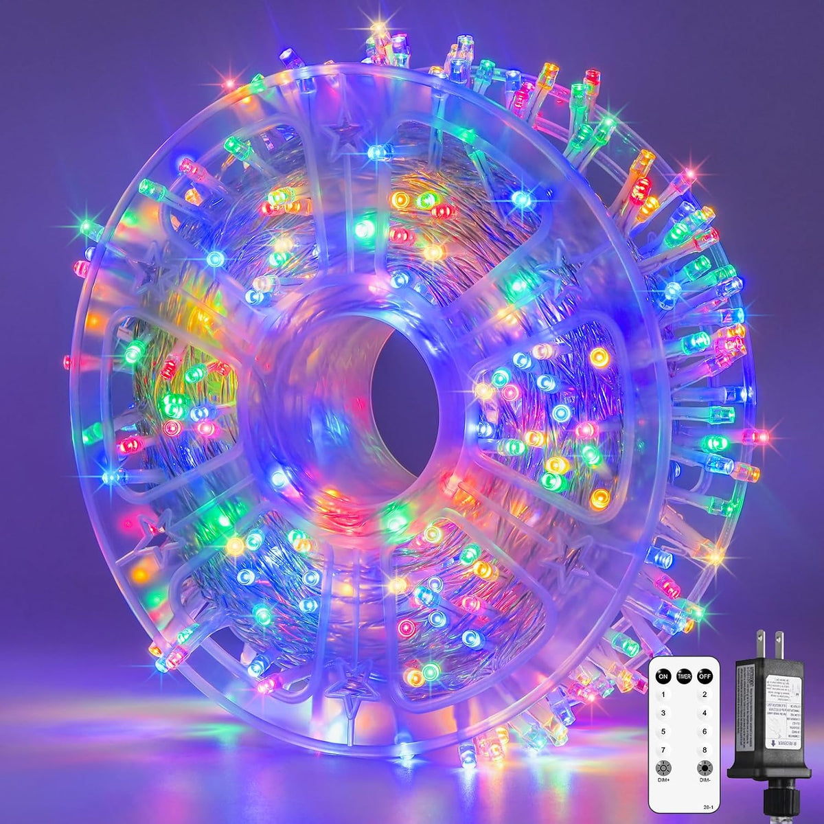 JMEXSUSS 400 luces LED de Navidad de 132 pies para interiores y ext...
