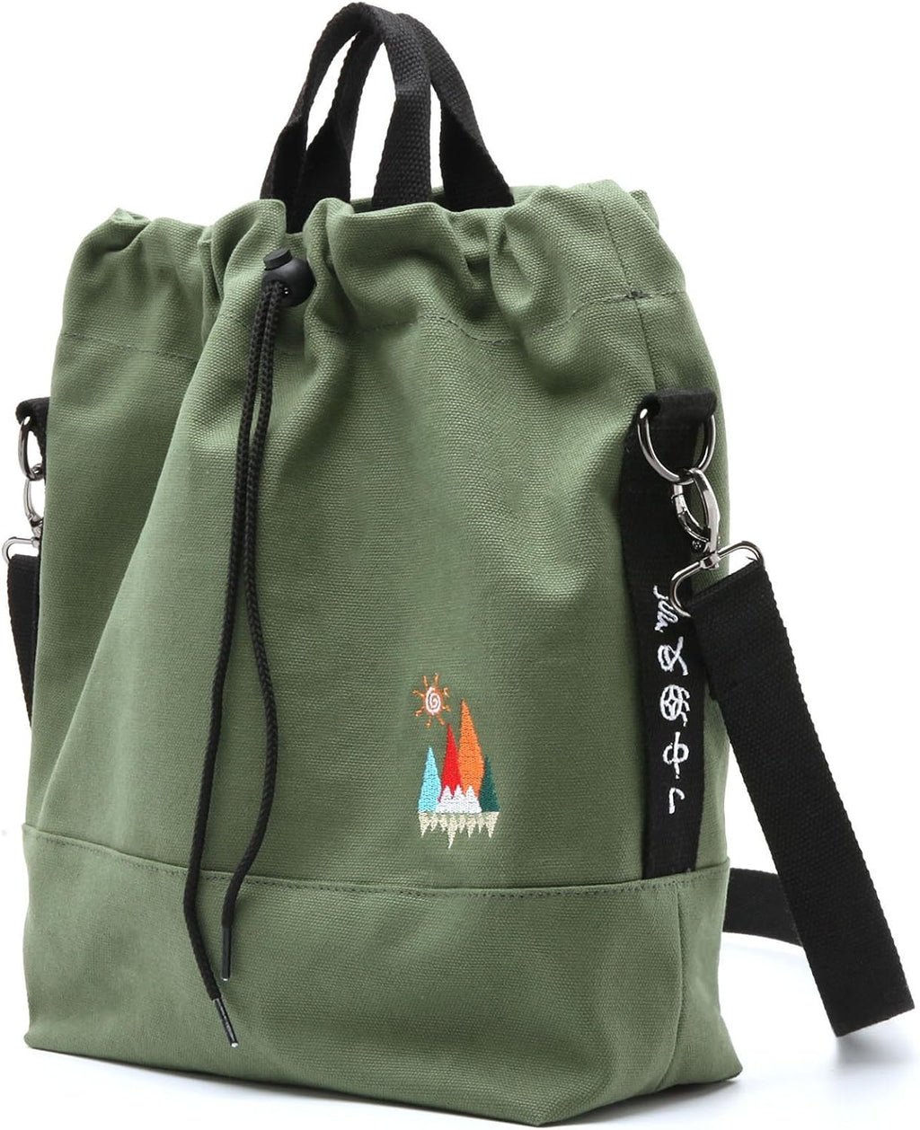 Bolso de mano de lona, bolso de hombro informal, bolso de trabajo, bolso cruzado con bordado de sol