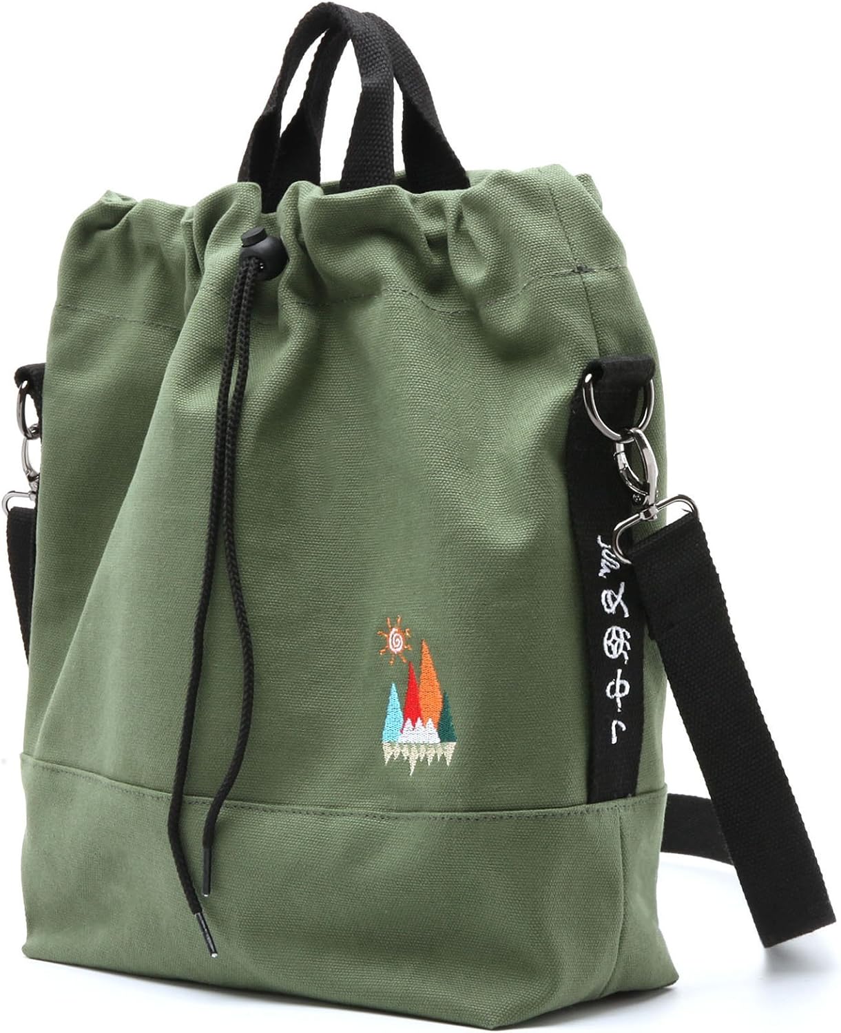 Bolso de mano de lona, bolso de hombro informal, bolso de trabajo, bolso cruzado con bordado de sol