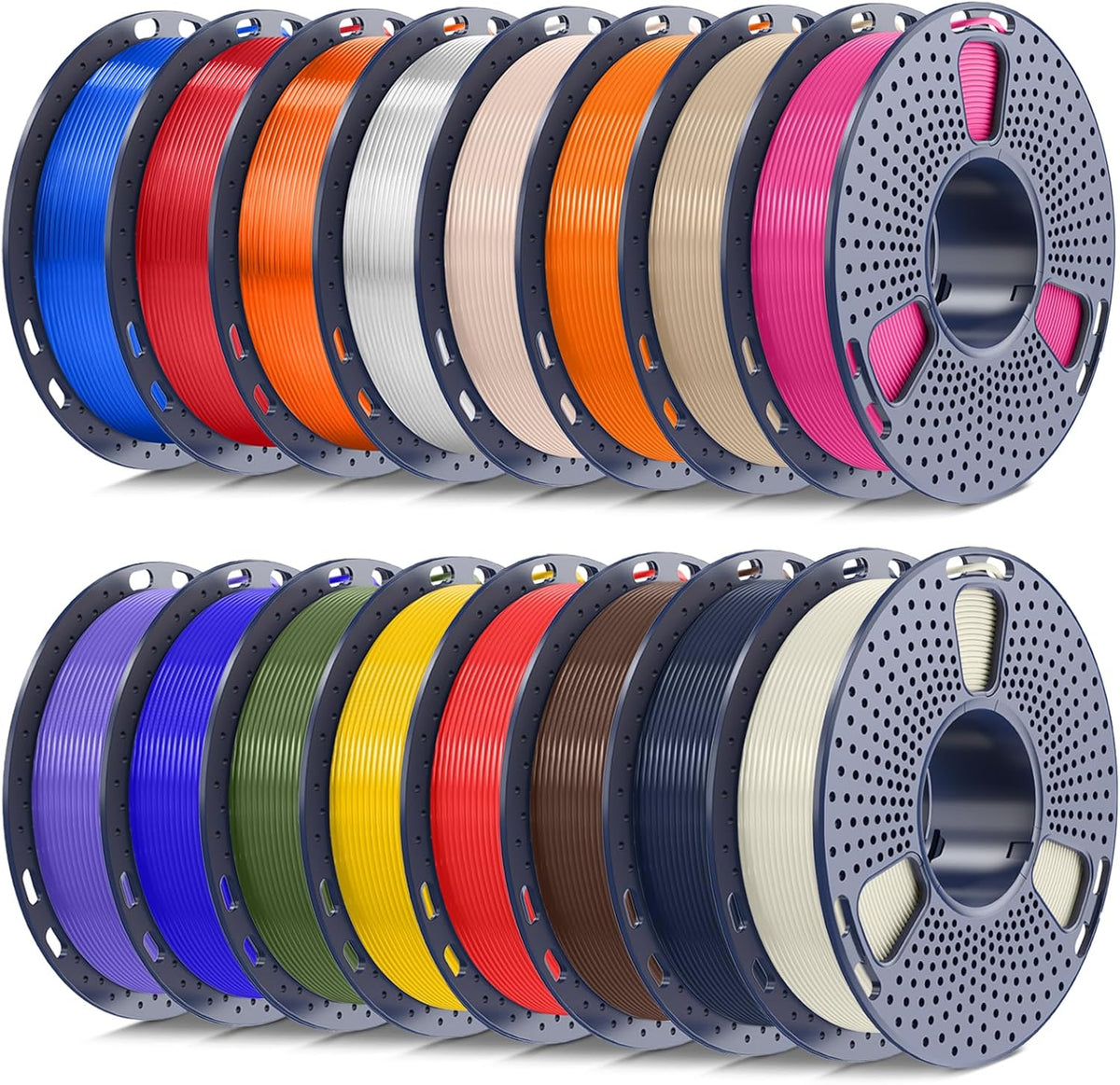 Filamento SUNLU PLA+ de 0.07 in, paquete de 16 carretes de 8.82 oz...