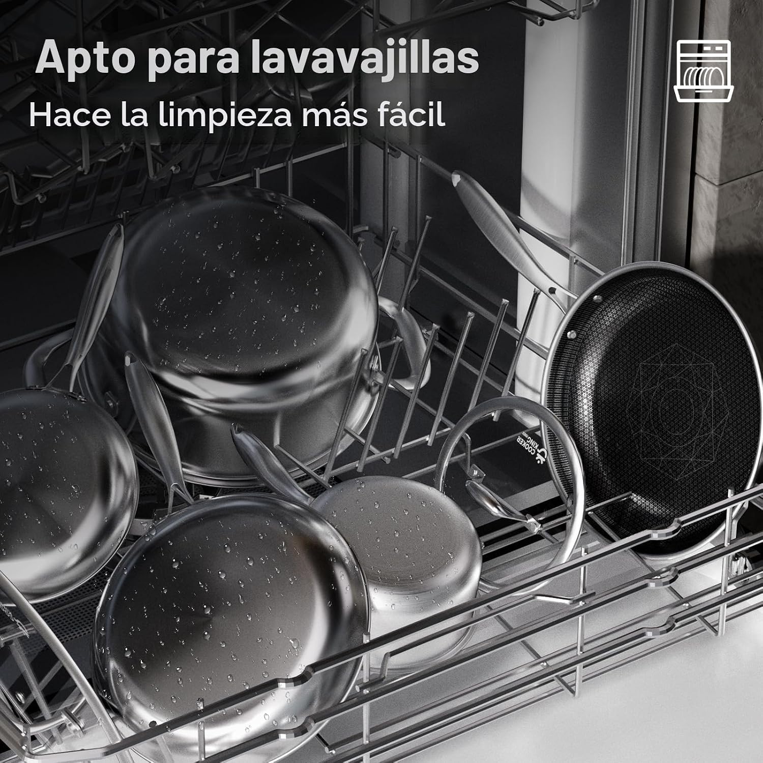 COOKER KING Juego de utensilios de cocina de acero inoxidable, jueg...