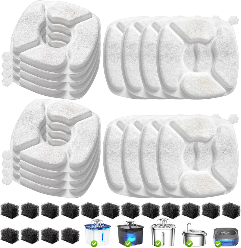 32 filtros de repuesto para fuente de agua para gatos, paquete de 1...