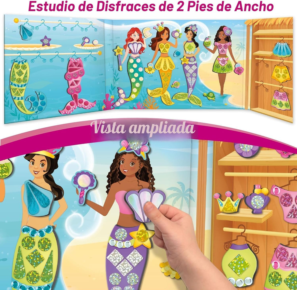 Imagimake DIY Disfraz Magnético de Sirena, 30 Vestidos y Accesorios...