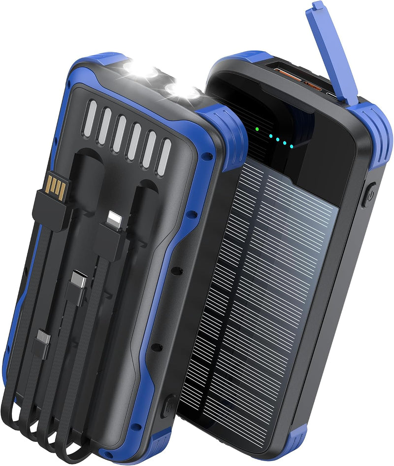 SOXONO Cargador solar portátil de carga rápida del banco 40000mAh P...