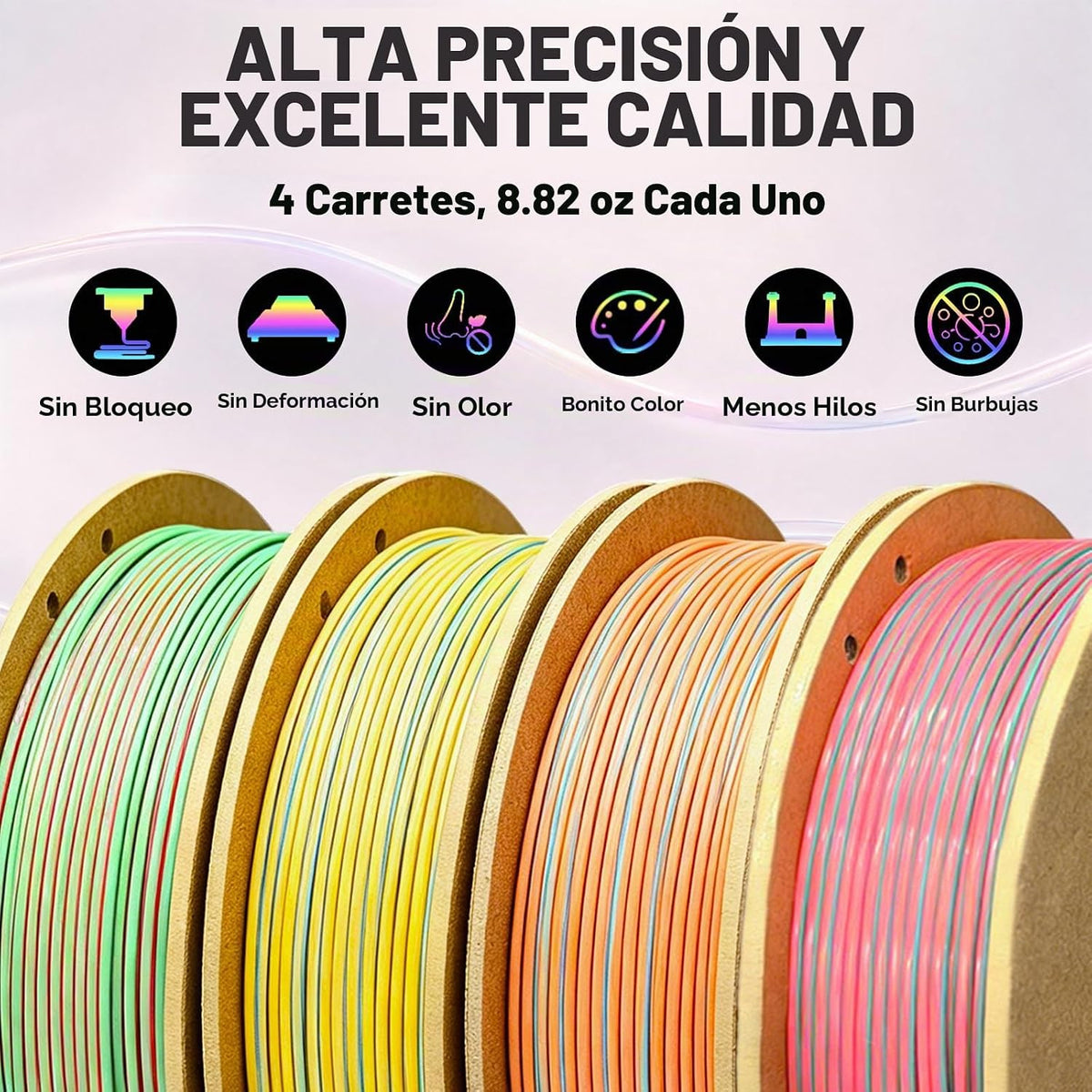 Colourbing Paquete de filamentos para impresora 3D de seda PLA+, br...