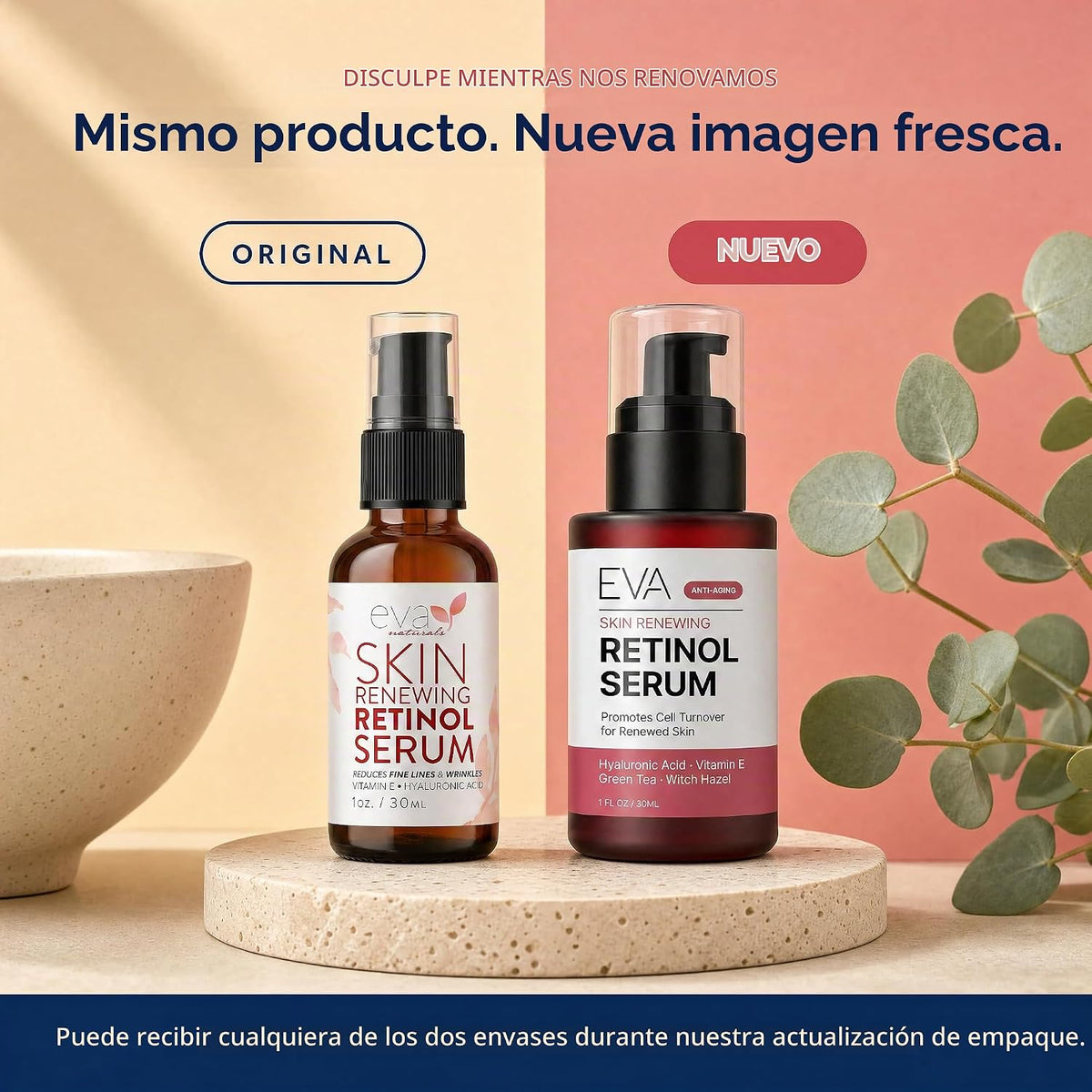 Suero de retinol para cara con ácido hialurónico y vitamina E - Par...