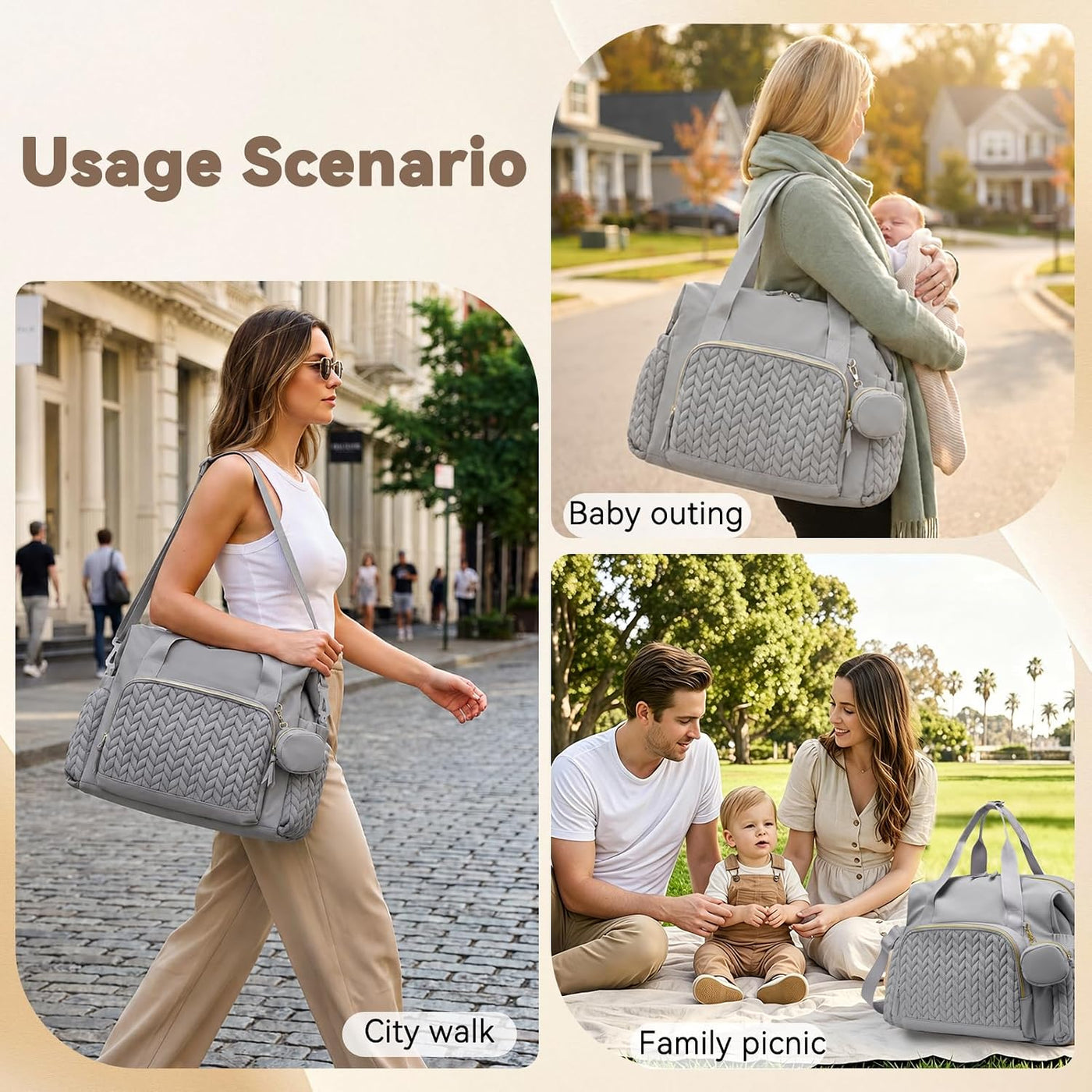 Awanhe Totalizador del bolso de pañales, bolsos de pañales del viaj...
