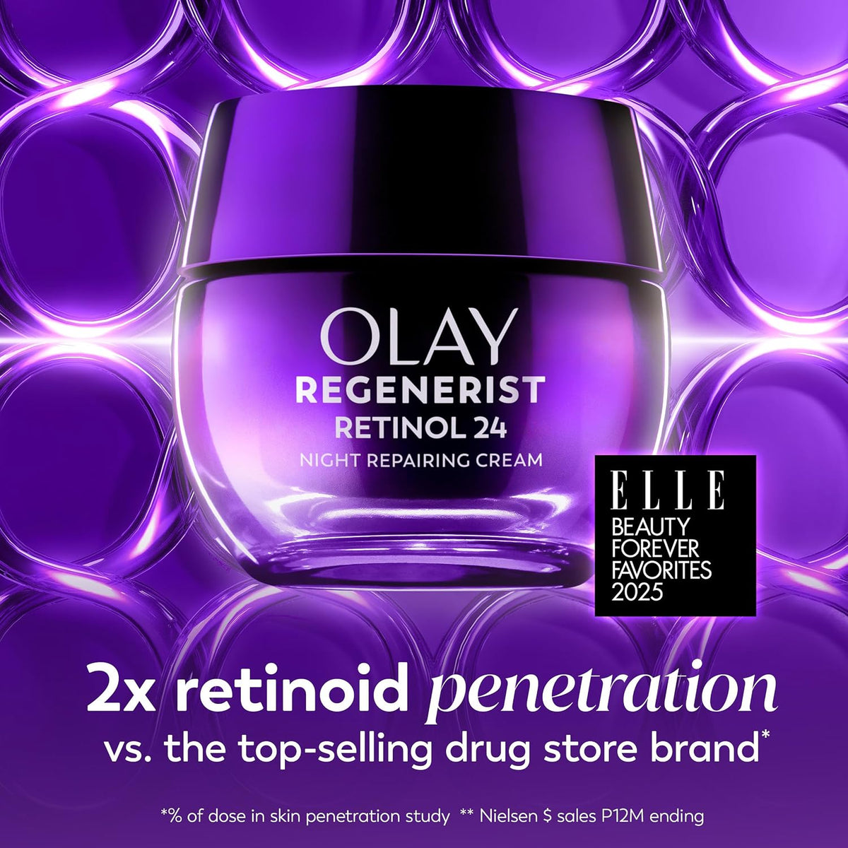 Olay Crema de noche de retinol para mujeres, hidratante facial anti...