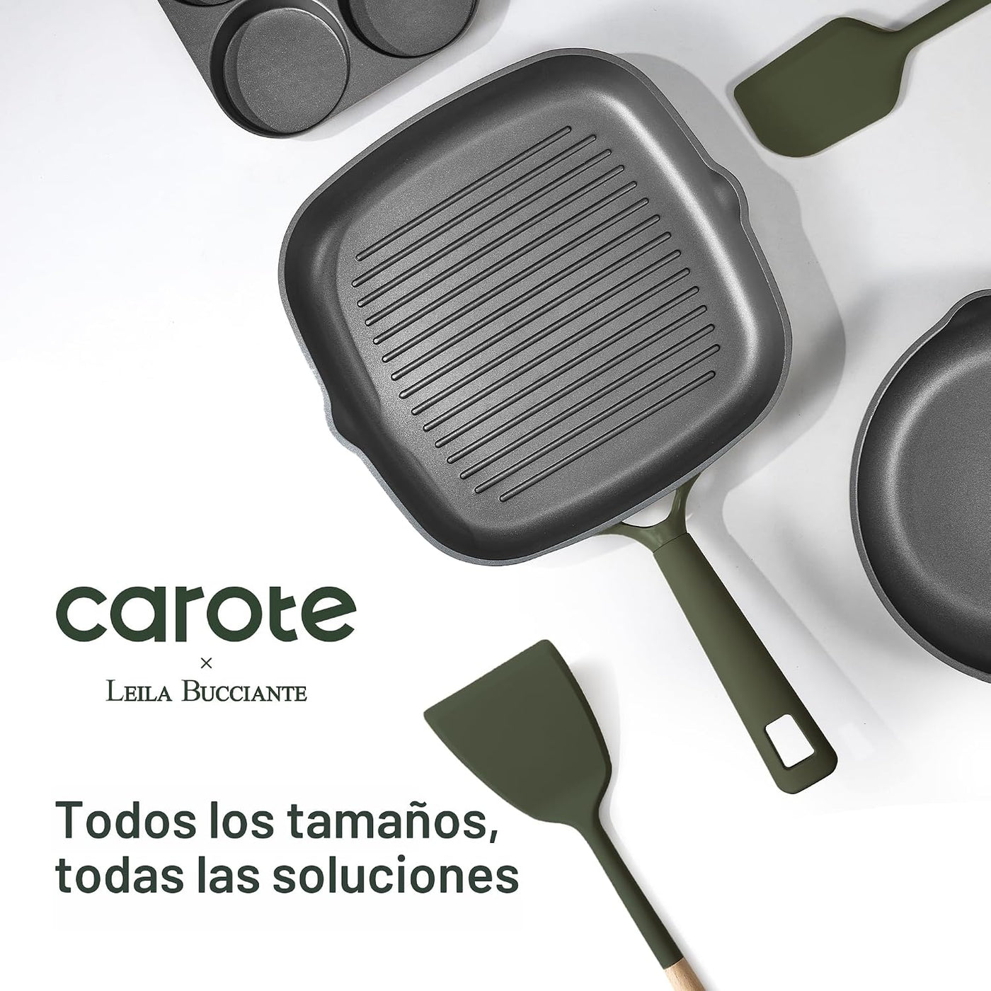 CAROTE Juego de ollas y sartenes de 31 piezas, juego de utensilios...
