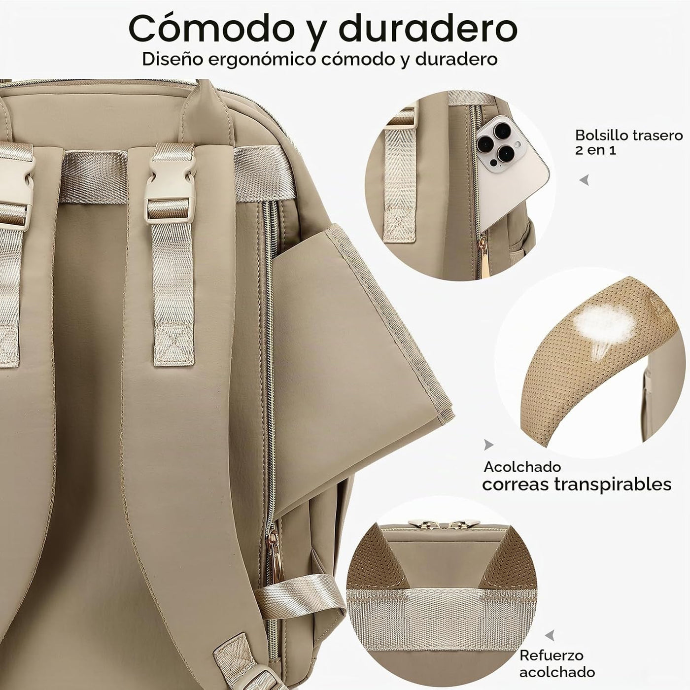 Mochila para pañales, grande, multifuncional, para niños, niñas y b...