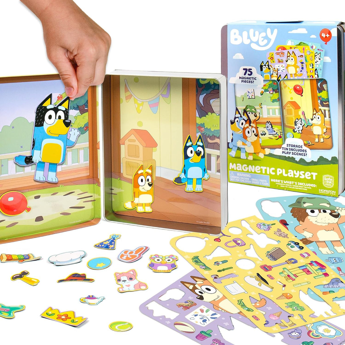 Juego magnético Bluey, juguetes de actividad magnética, grandes fie...