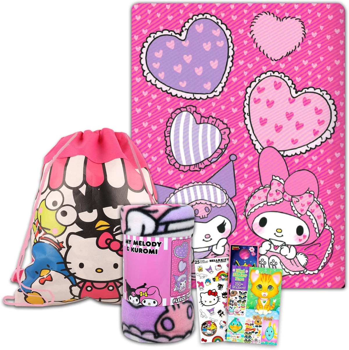 Hello Kitty Juego de manta de forro polar para niñas, paquete con m...