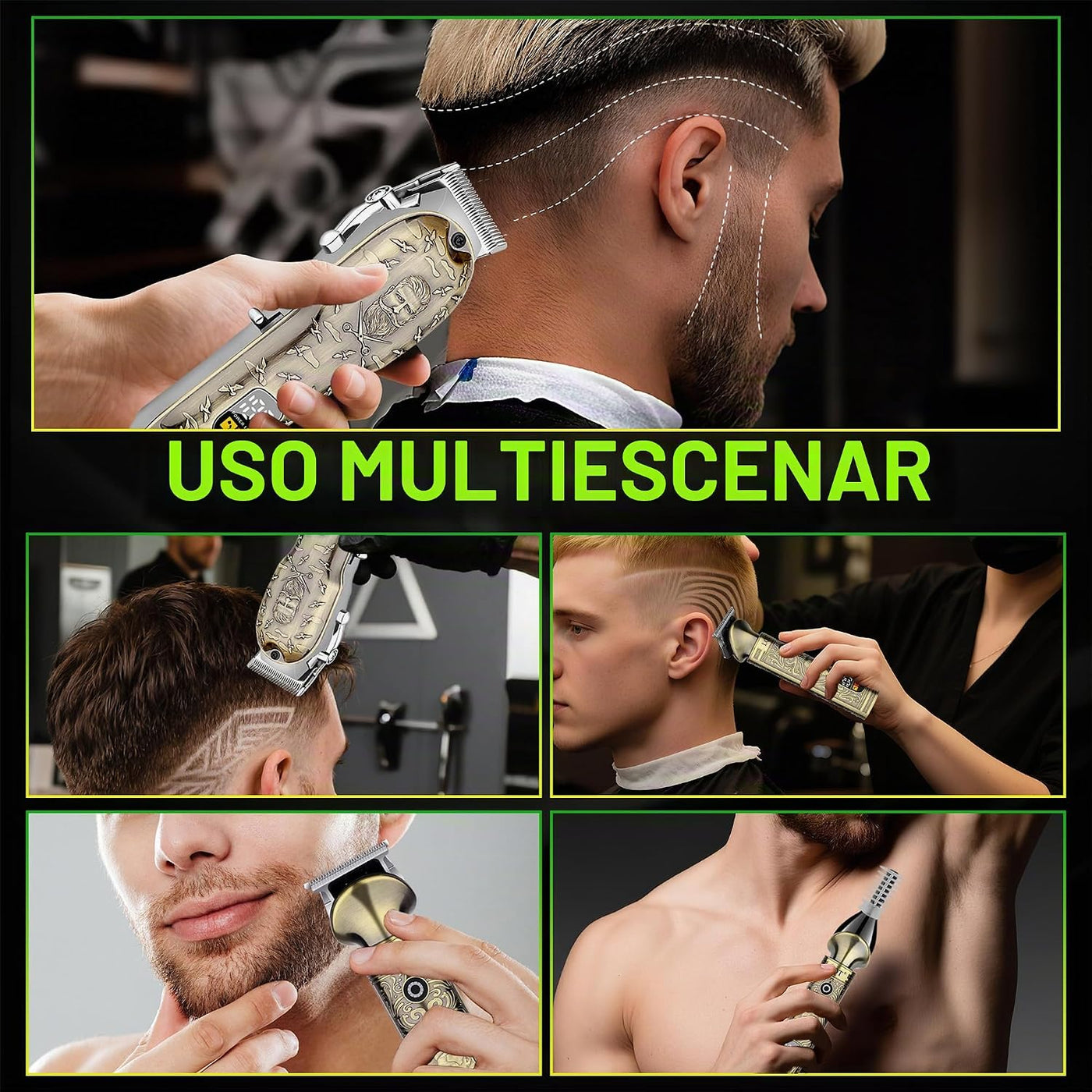LQT Cortadora de pelo profesional para hombres, cortadora de peluqu...