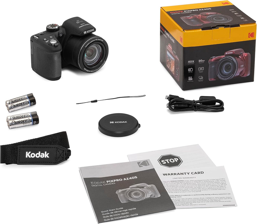 KODAK PIXPRO AZ405 - Cámara digital de 20 MP, zoom óptico 40x, AA,...