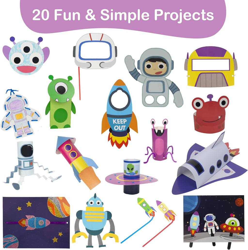 Craftikit® 20 artes y manualidades espaciales para niños: divertido...