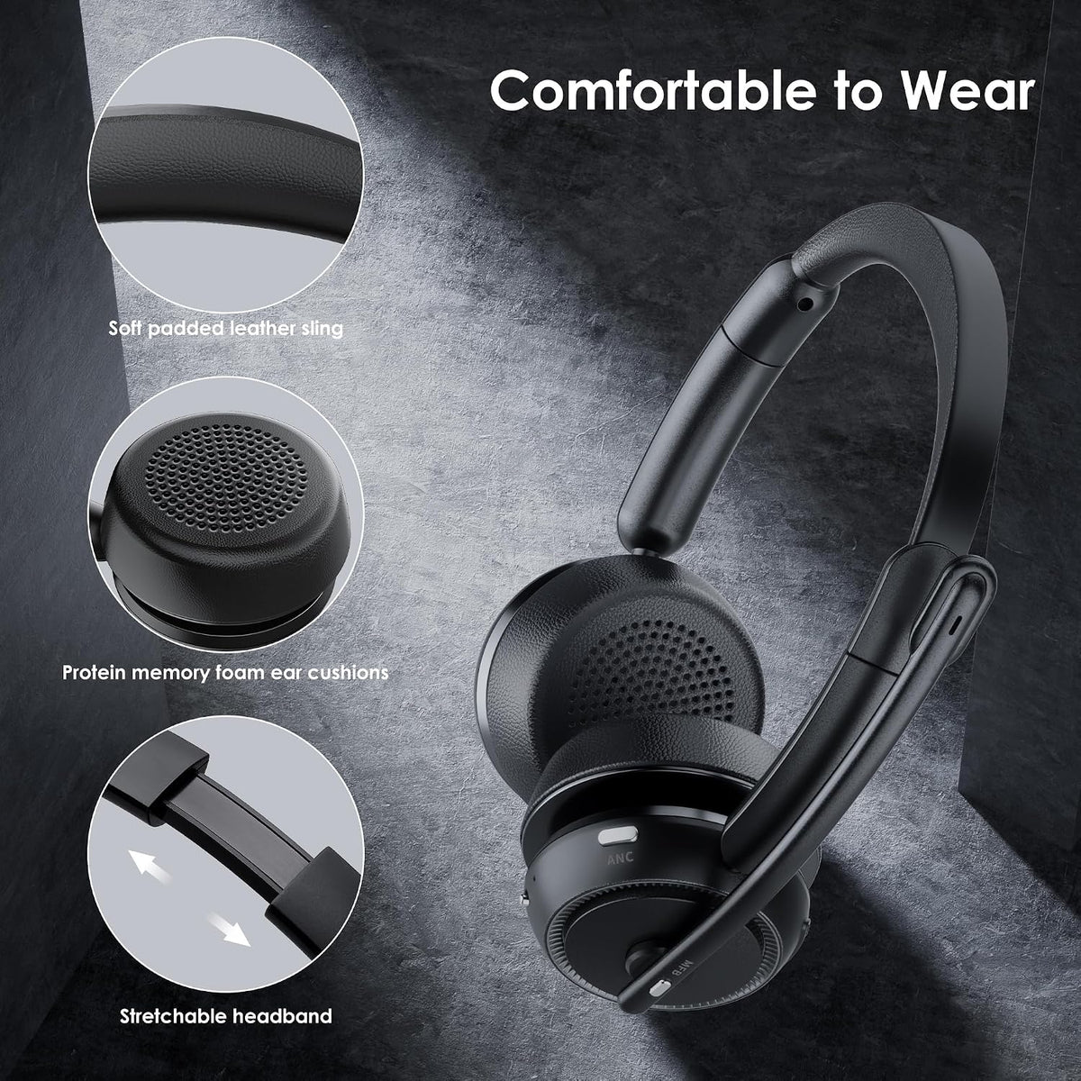 Actualice los auriculares inalámbricos ANC y ENC con micrófono para...