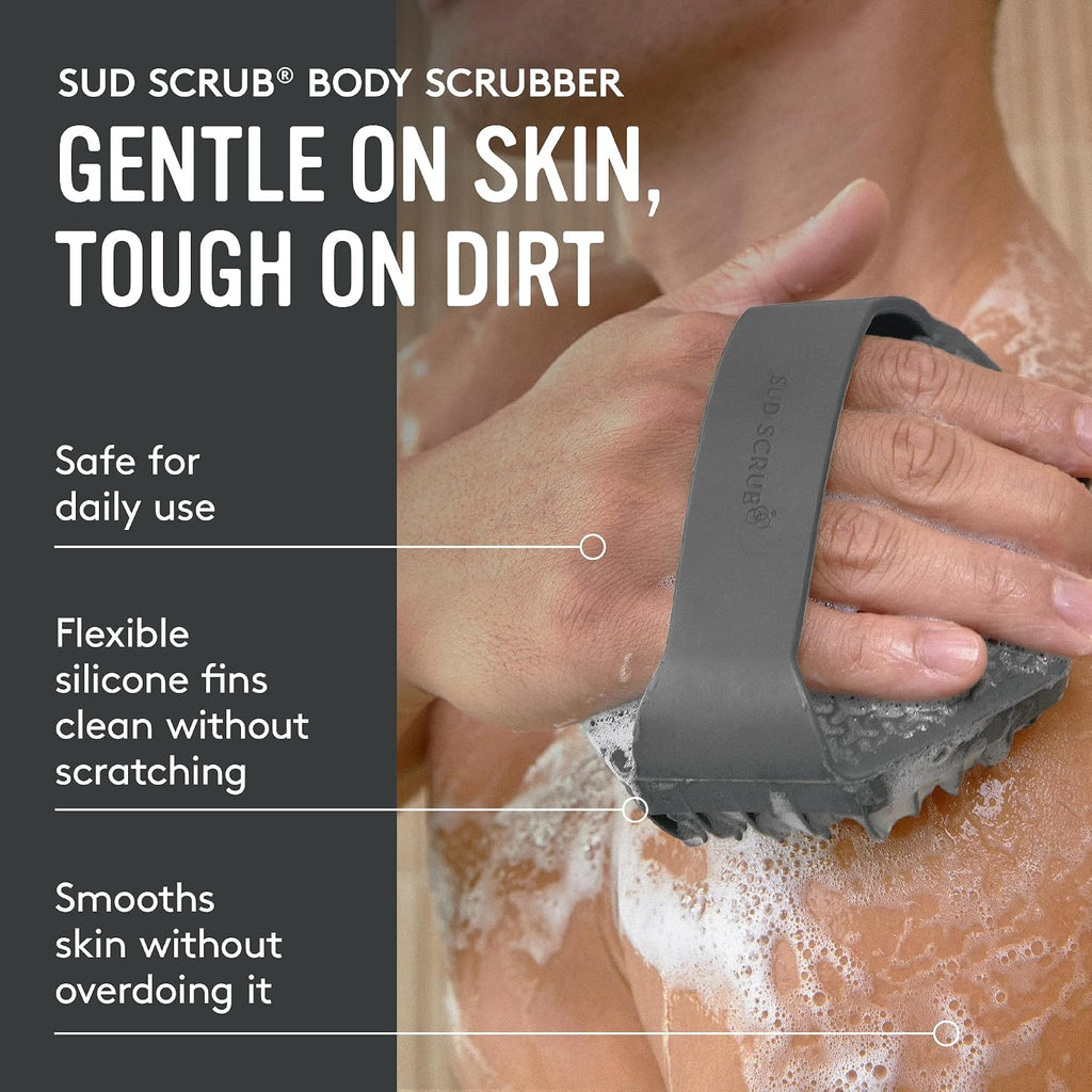Sud Scrub® Depurador corporal de silicona antimicrobiano, cepillo e...