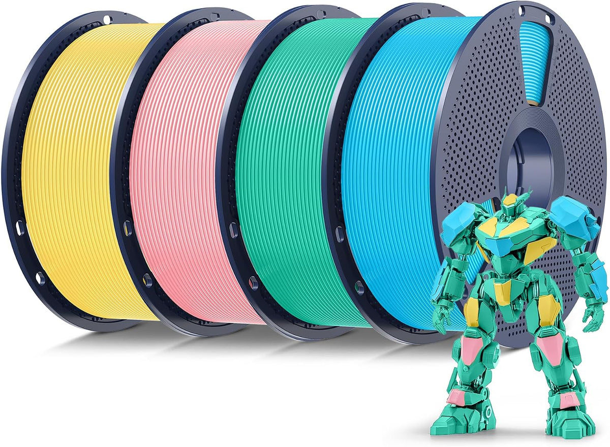 SUNLU Filamento PLA para impresora 3D, multicolor, paquete de 4 | R...