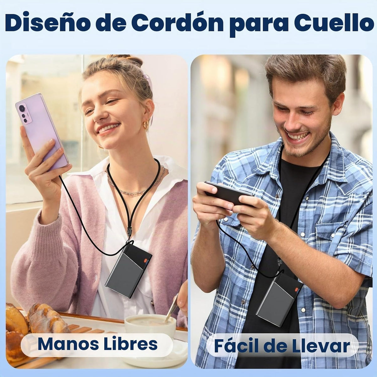 Aaoyun Banco de energía portátil de 10000 mAh, batería de carga ráp...