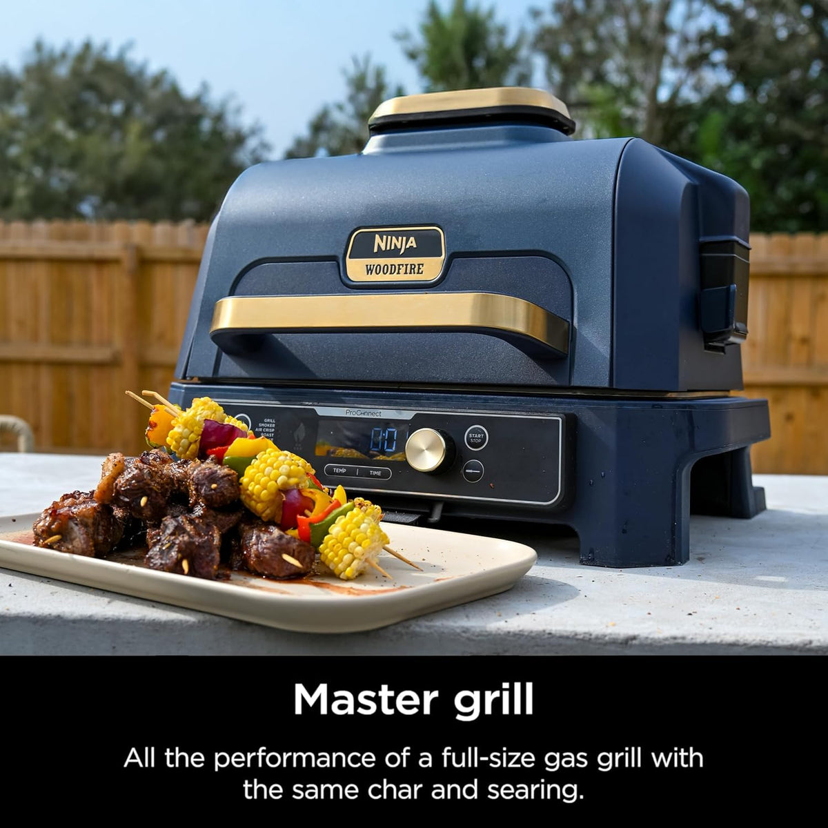 Ninja Woodfire ProConnect Premium XL - Parrilla y ahumador para ext...
