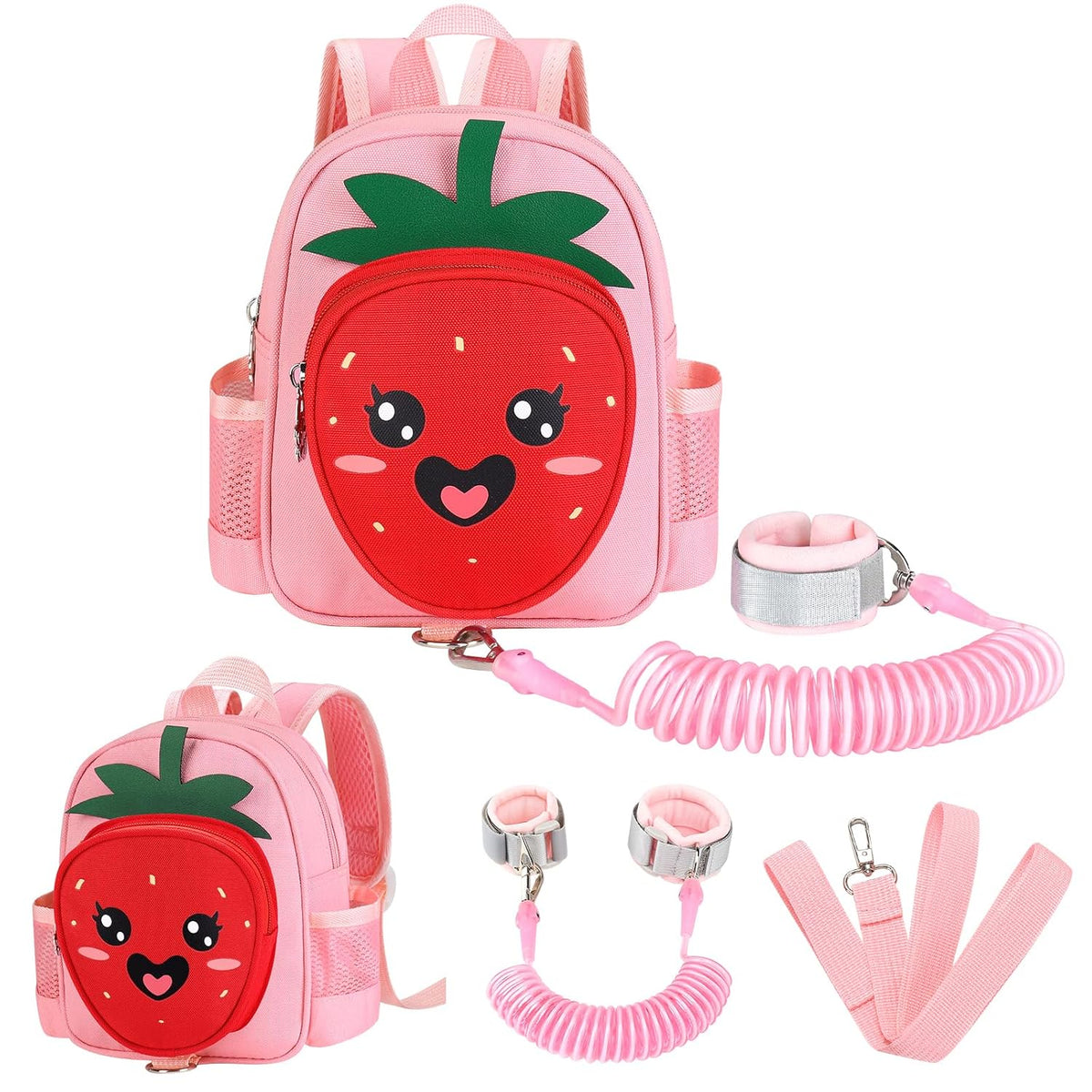 Accmor Mochila para niños con correa, lindas mini mochilas 4 en 1 c...