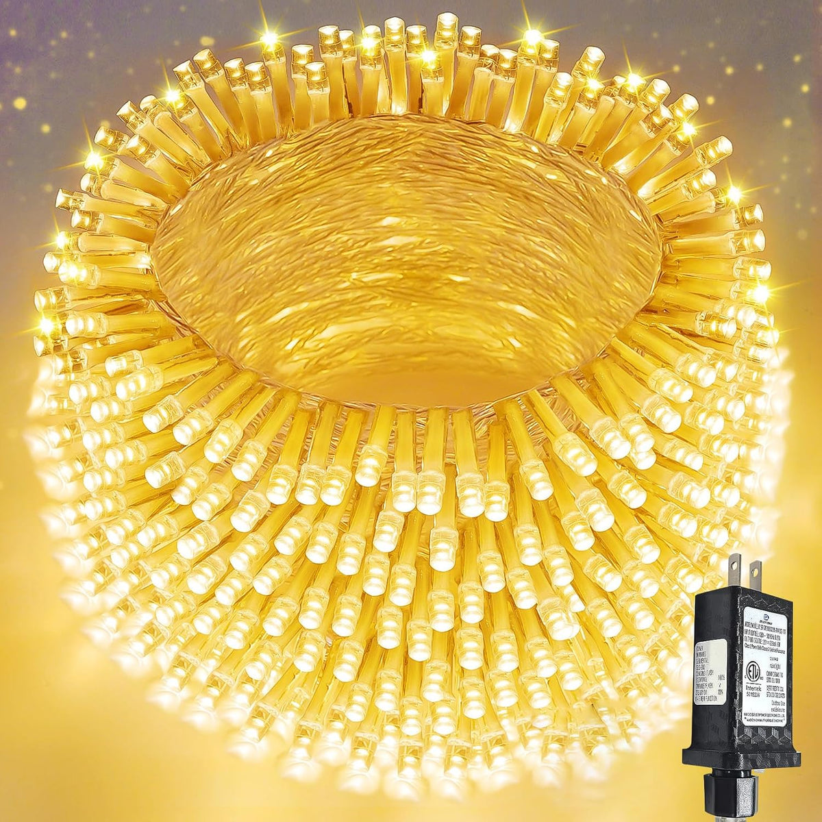 Cadena de 500 luces LED, luces de Navidad superlargas de 180 pies p...