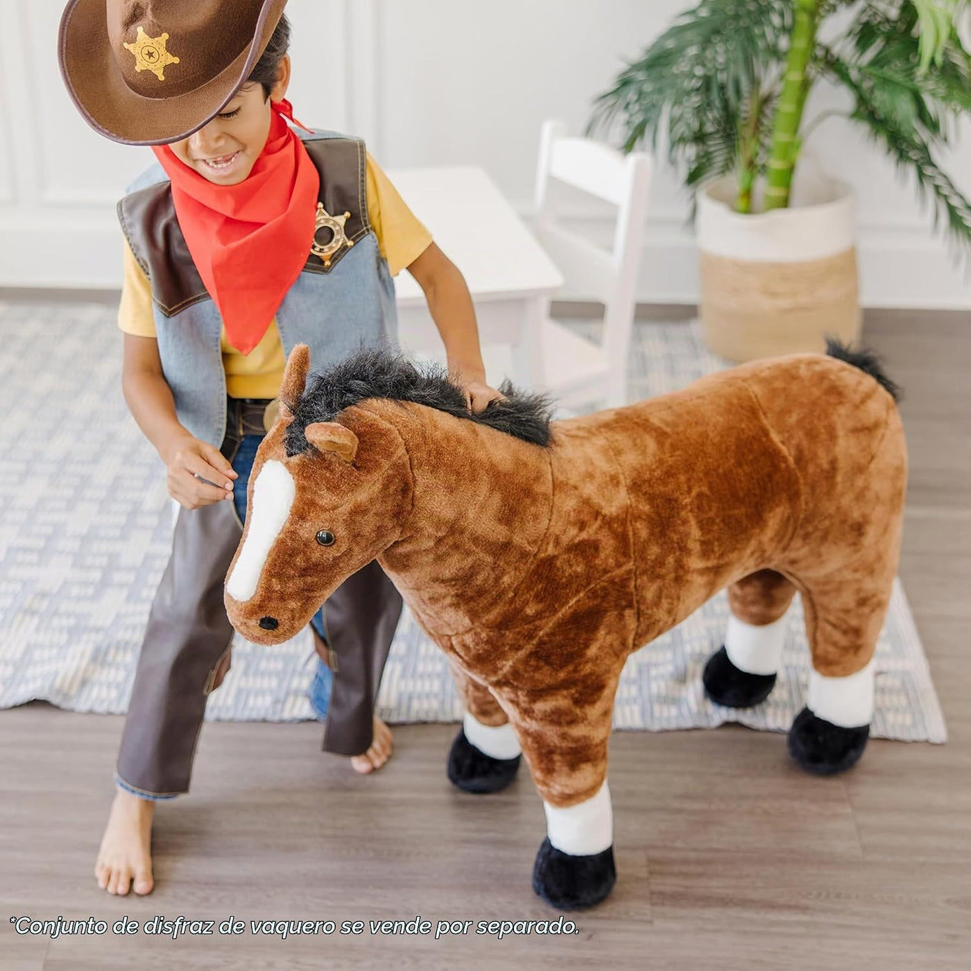 Caballo gigante de peluche Melissa &amp; Doug, peluche realista (ca...