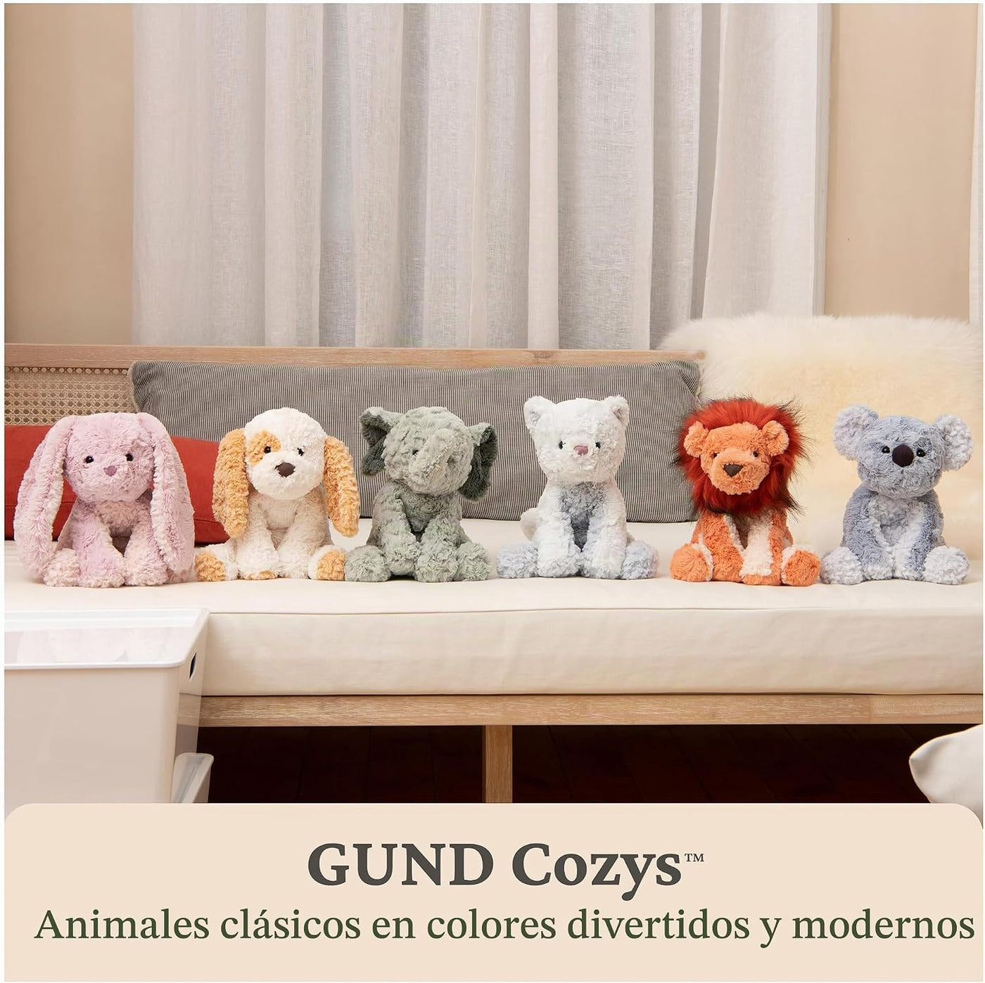 GUND Cozys Collection - Juguete de peluche de gatito de 10 pulgadas...