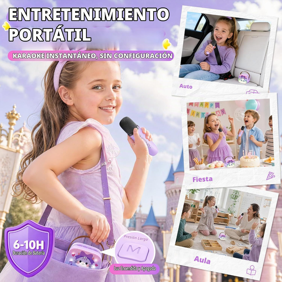 YLL Máquina de karaoke para niños, regalos de cumpleaños para niñas...