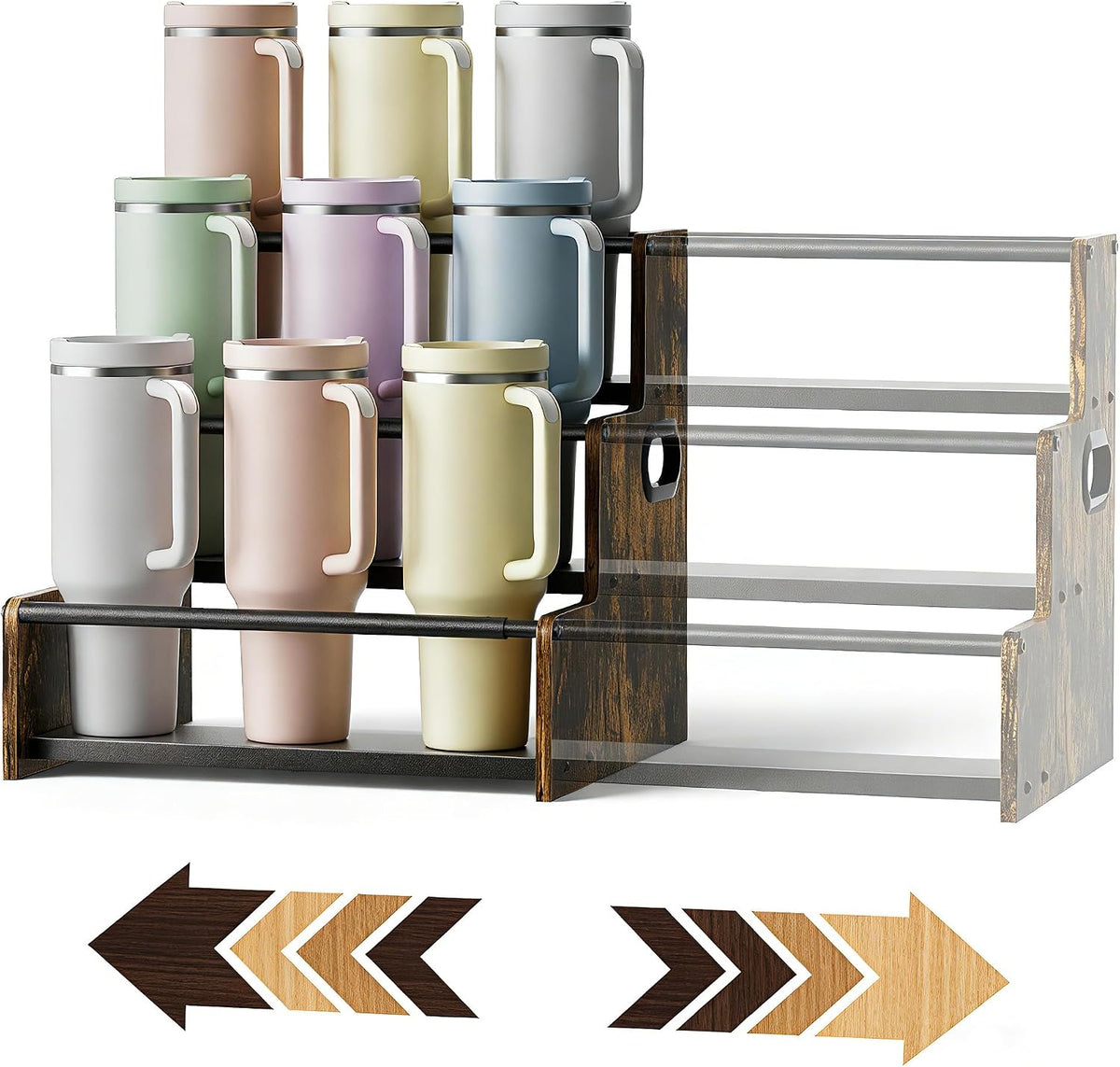MOJOHAND Stanley - Soporte ajustable de 3 niveles, organizador de b...