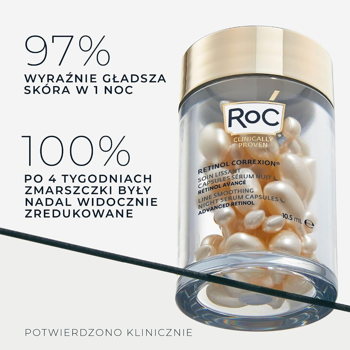 RoC Retinol Correxion Line - Cápsulas de suero de noche suavizante,...