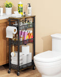 OKZEST Organizadores de baño delgados y carrito de almacenamiento c...