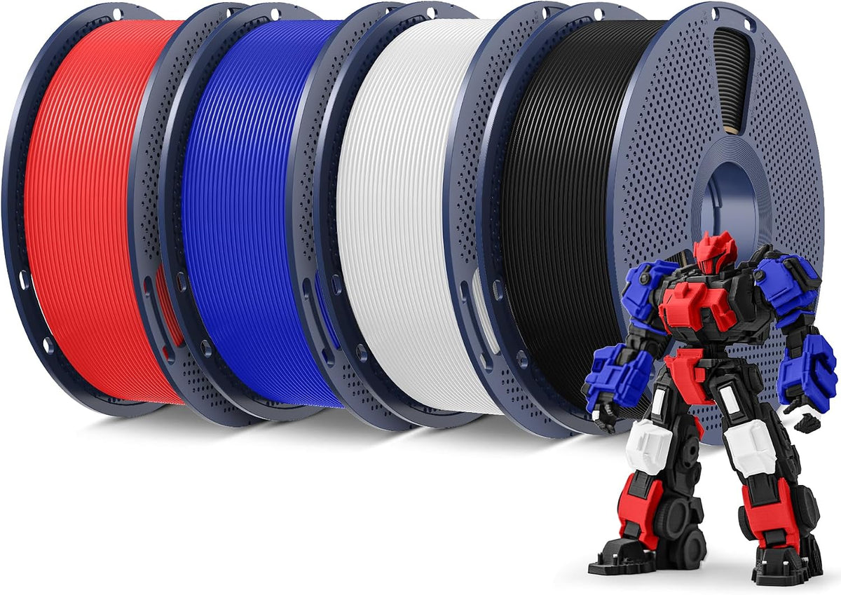 SUNLU Filamento PLA Plus para impresora 3D de 0.07 in, paquete de 8...
