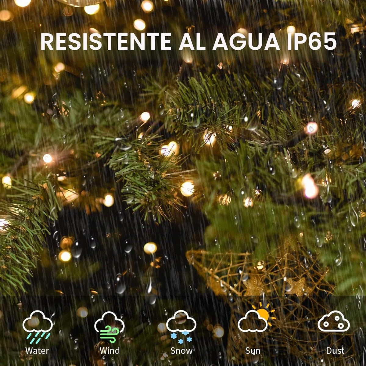 VIL Luces inteligentes para árbol de Navidad, 6.6 pies, 16 líneas,...
