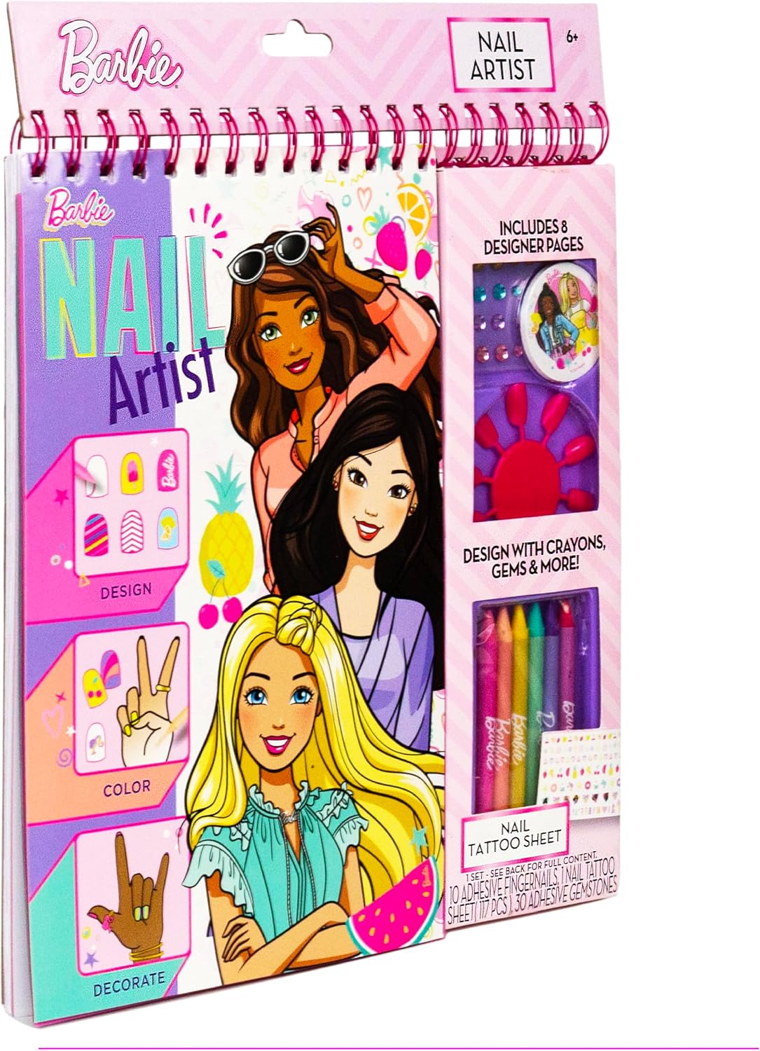 Revista de Arte de Uñas de Barbie, Revista de 28 Páginas con Planti...